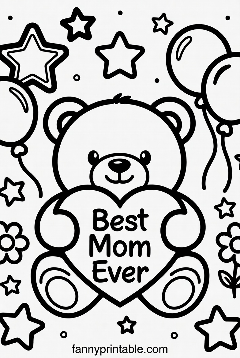 Mother's Day Coloring Pages Printable - Fanny Printable (4)