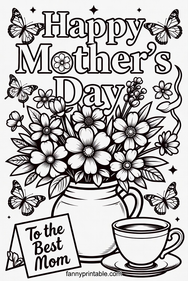 Mother's Day Coloring Pages Printable Free (1)
