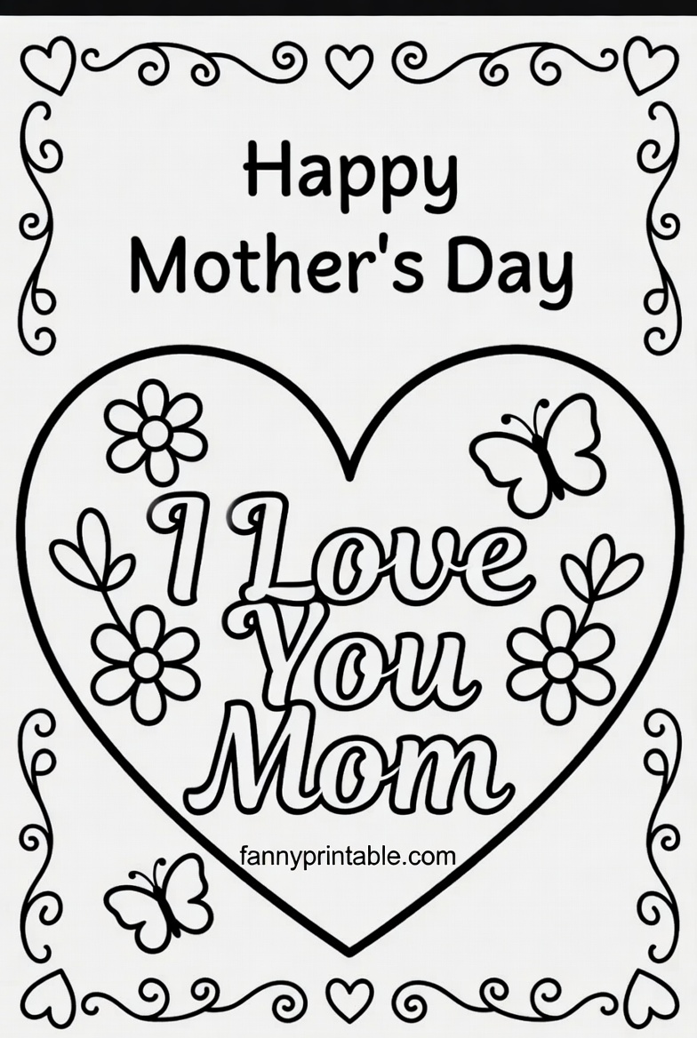 Mother's Day Coloring Pages Printable Free (2)