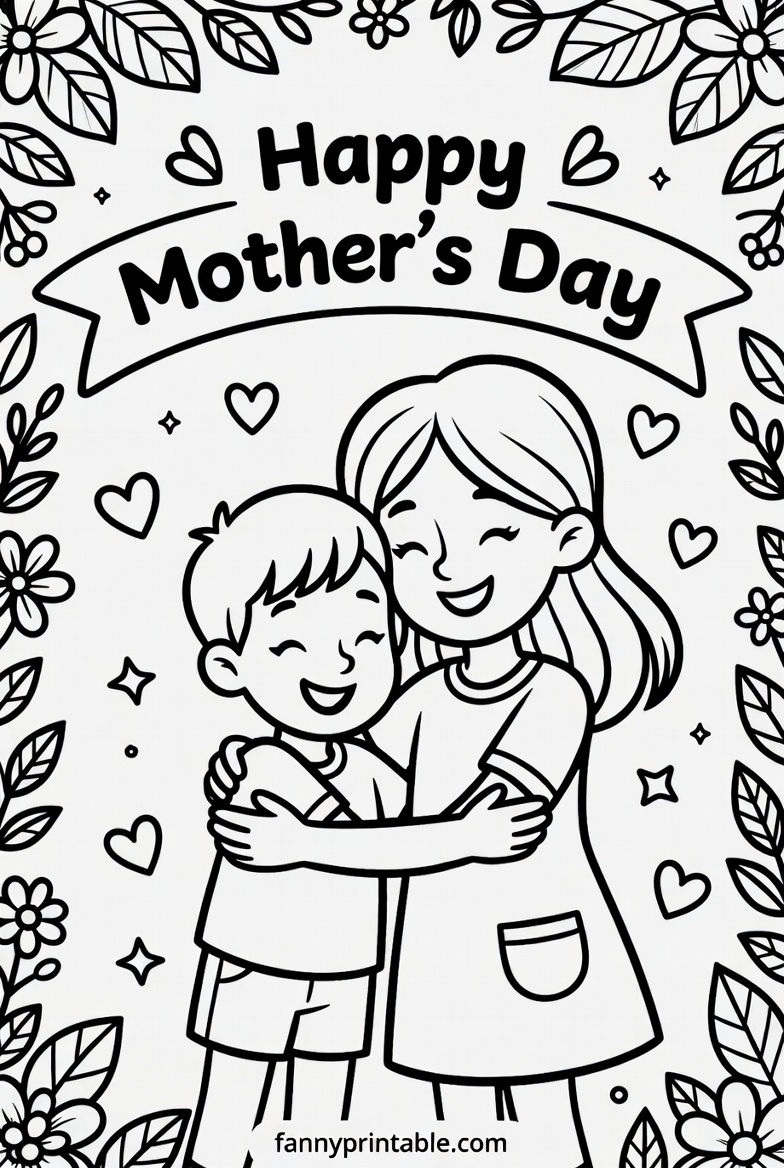 Mother's Day Coloring Pages Printable Free (3)