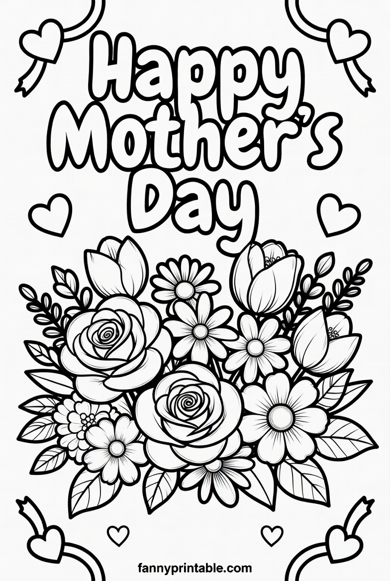 Mother's Day Coloring Pages Printable Free (4)