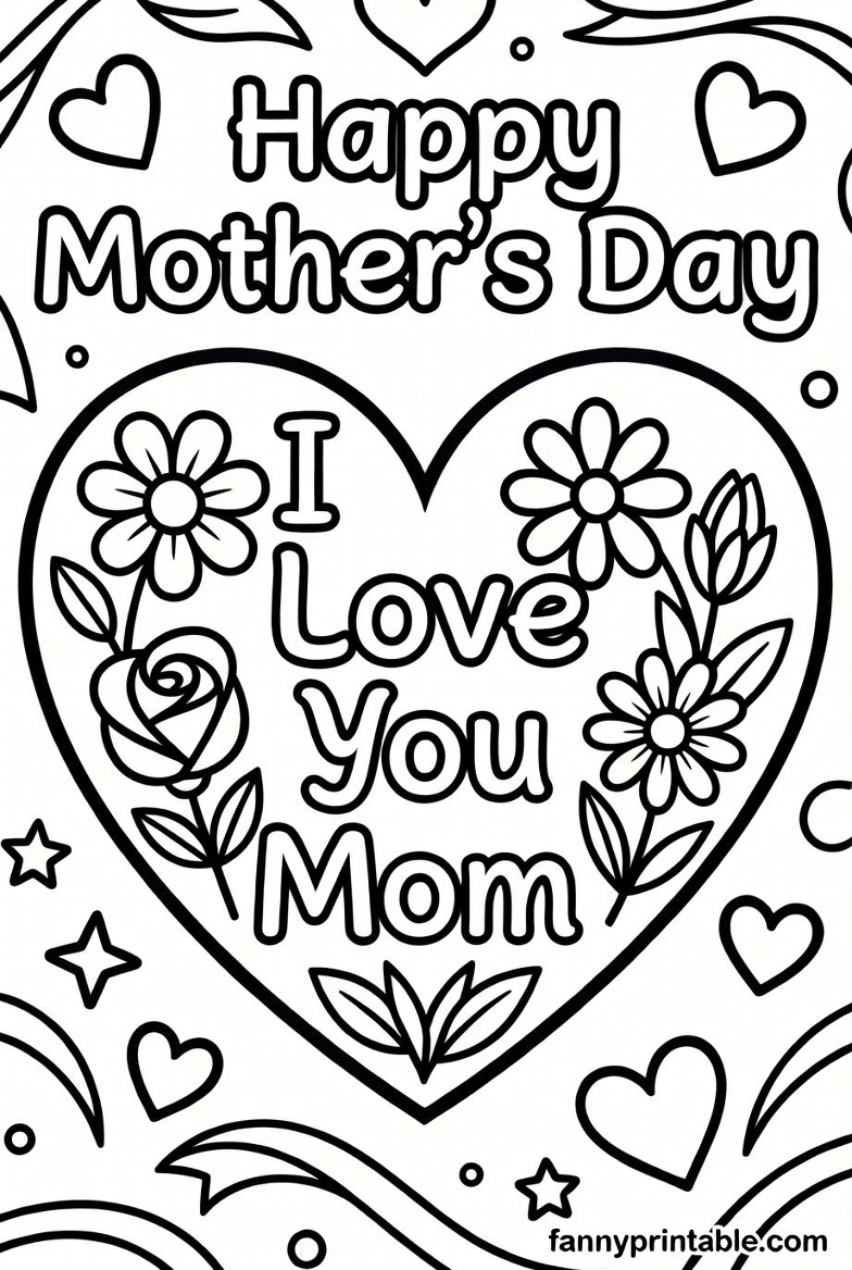 Mother's Day Coloring Sheet - Fanny Printable (2)