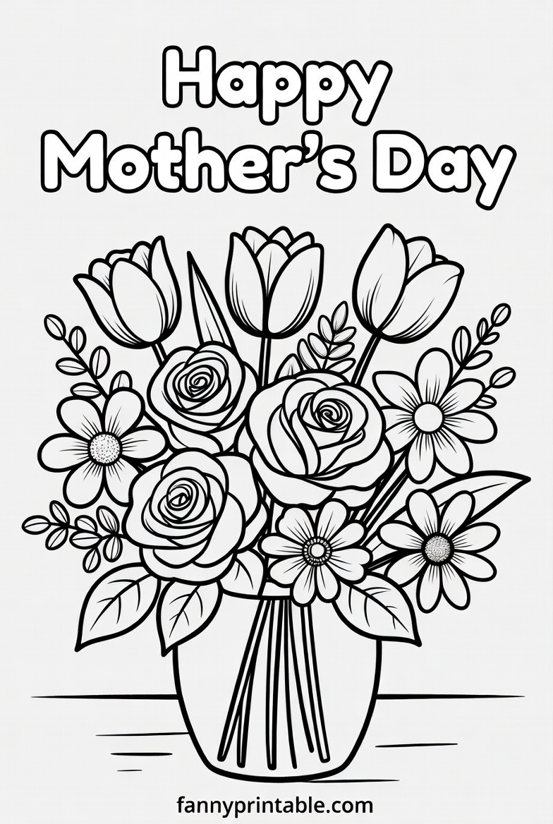 Mother's Day Coloring Sheet - Fanny Printable (3)