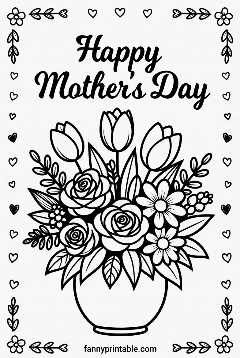 Mother's Day Coloring Sheets - Fanny Printable (2)