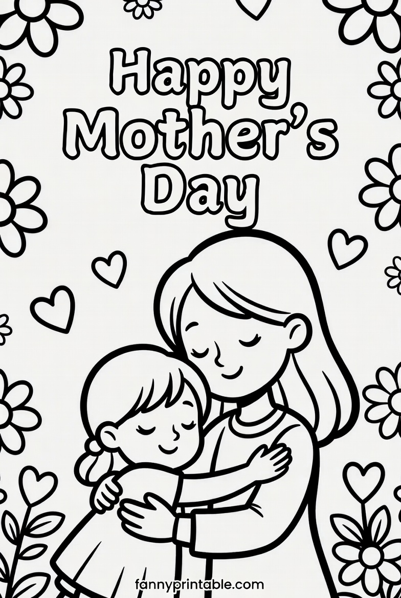 Mother's Day Coloring Sheets - Fanny Printable (3)