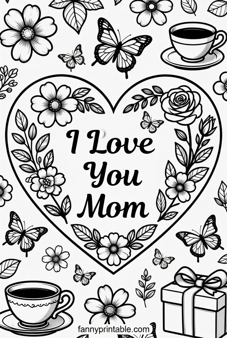 Mother's Day Coloring Sheets - Fanny Printable (4)