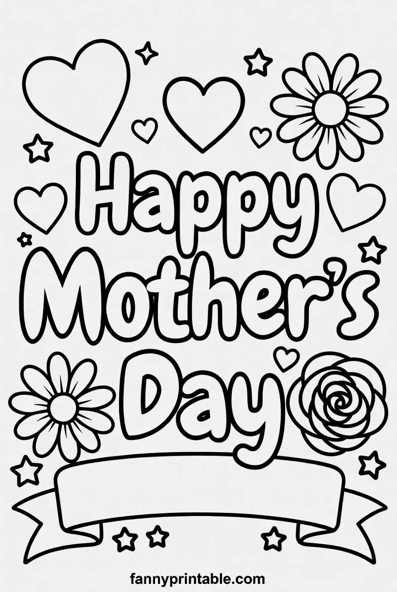 Mother's Day Coloring Sheets Printable (2)