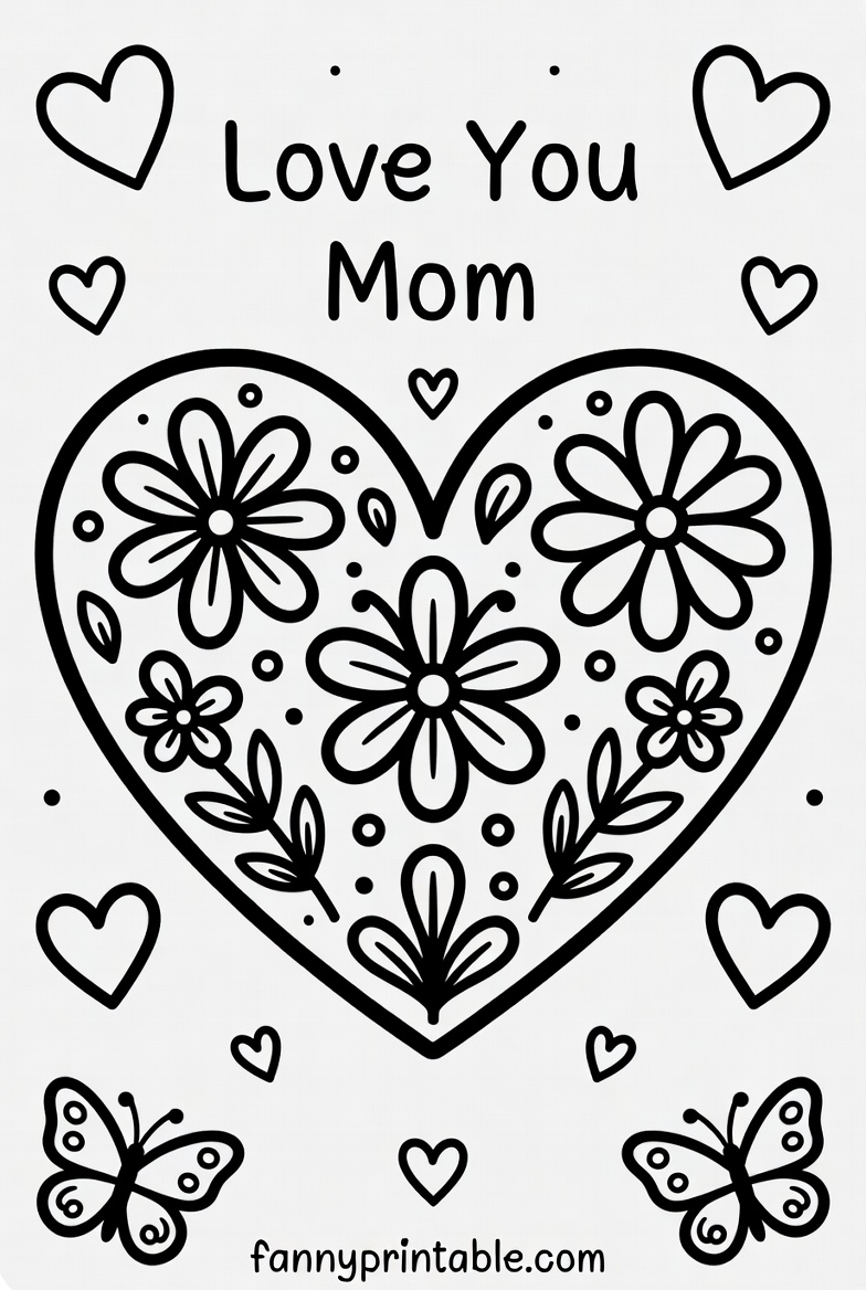 Mother's Day Colouring - Fanny Printable (2)