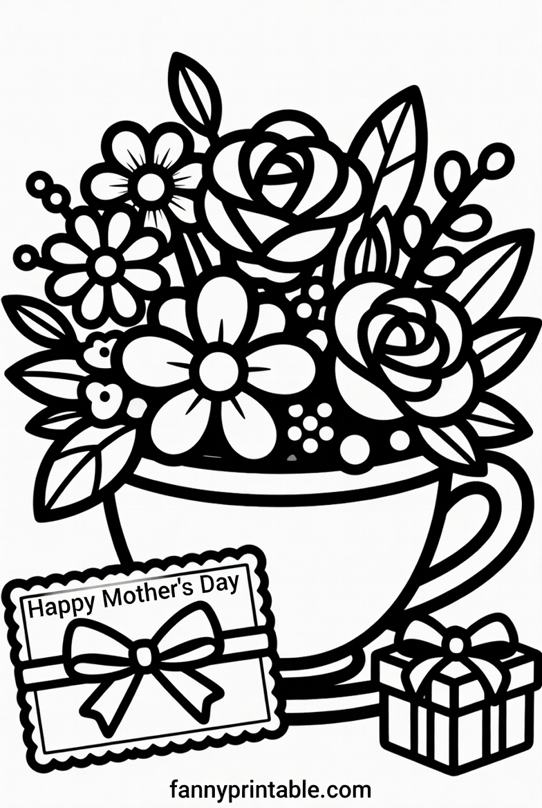 Mother's Day Colouring - Fanny Printable (3)