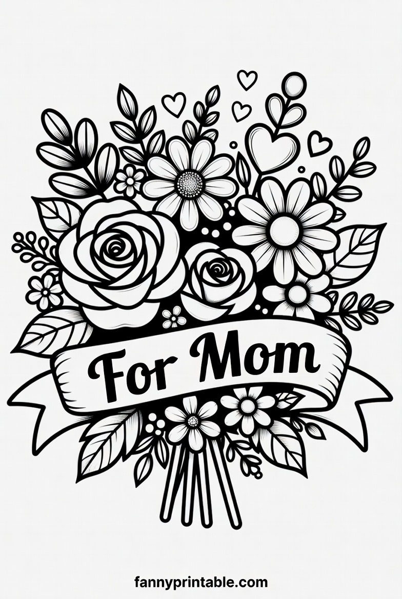 Mother's Day Colouring - Fanny Printable (4)