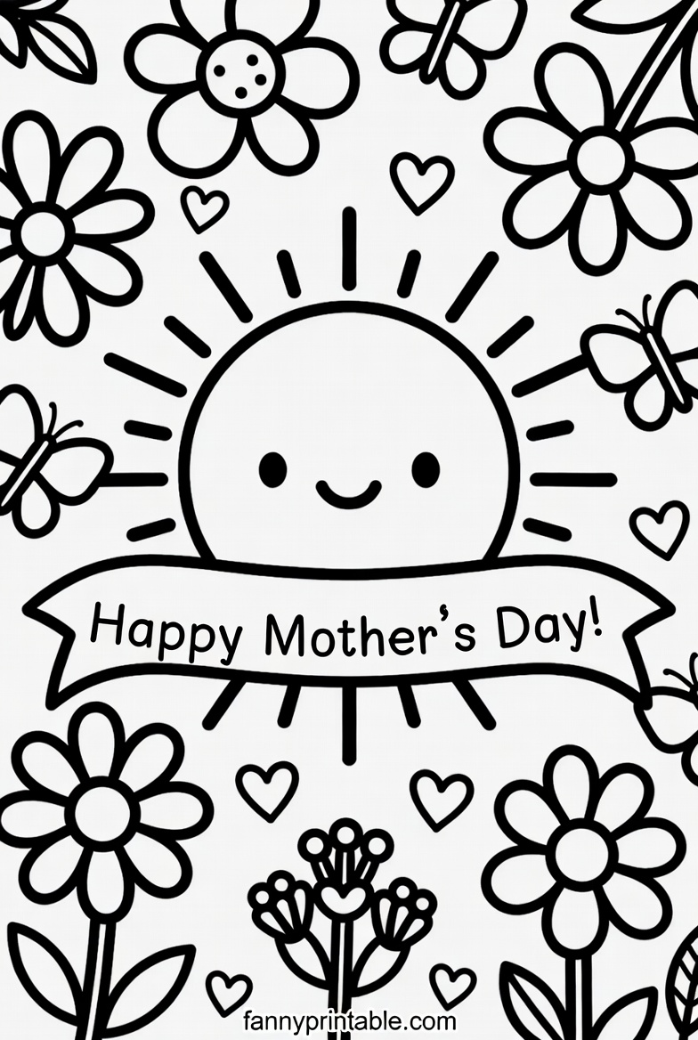 Mother's Day Colouring Pages Printable - Fanny Printable (3)