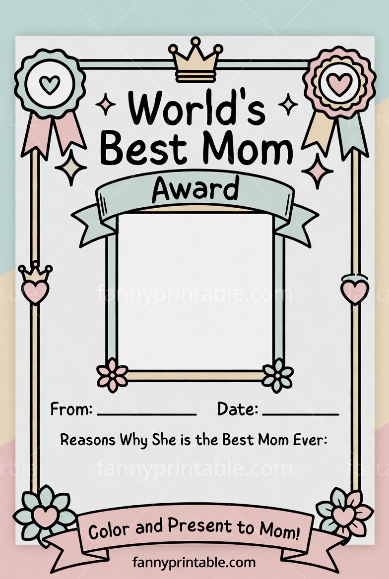 Mother's Day Craft Printable - Fanny Printable (2)