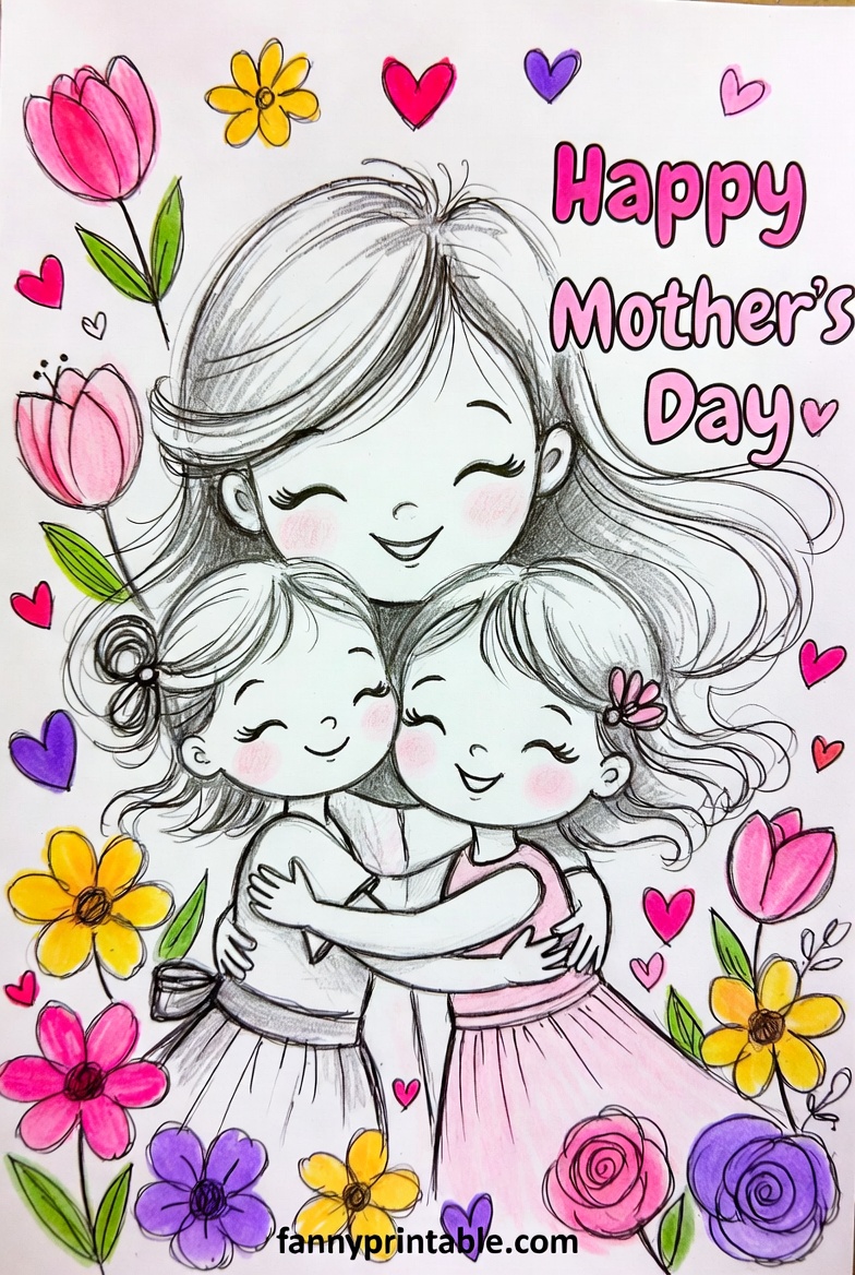 Mother's Day Drawing - Fanny Printable (3)