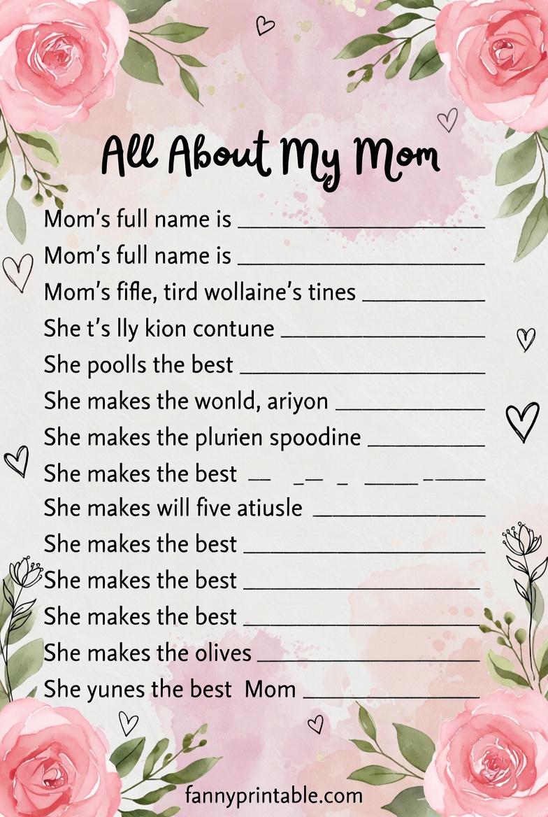 Mother's Day Fill In The Blank Printable (4)