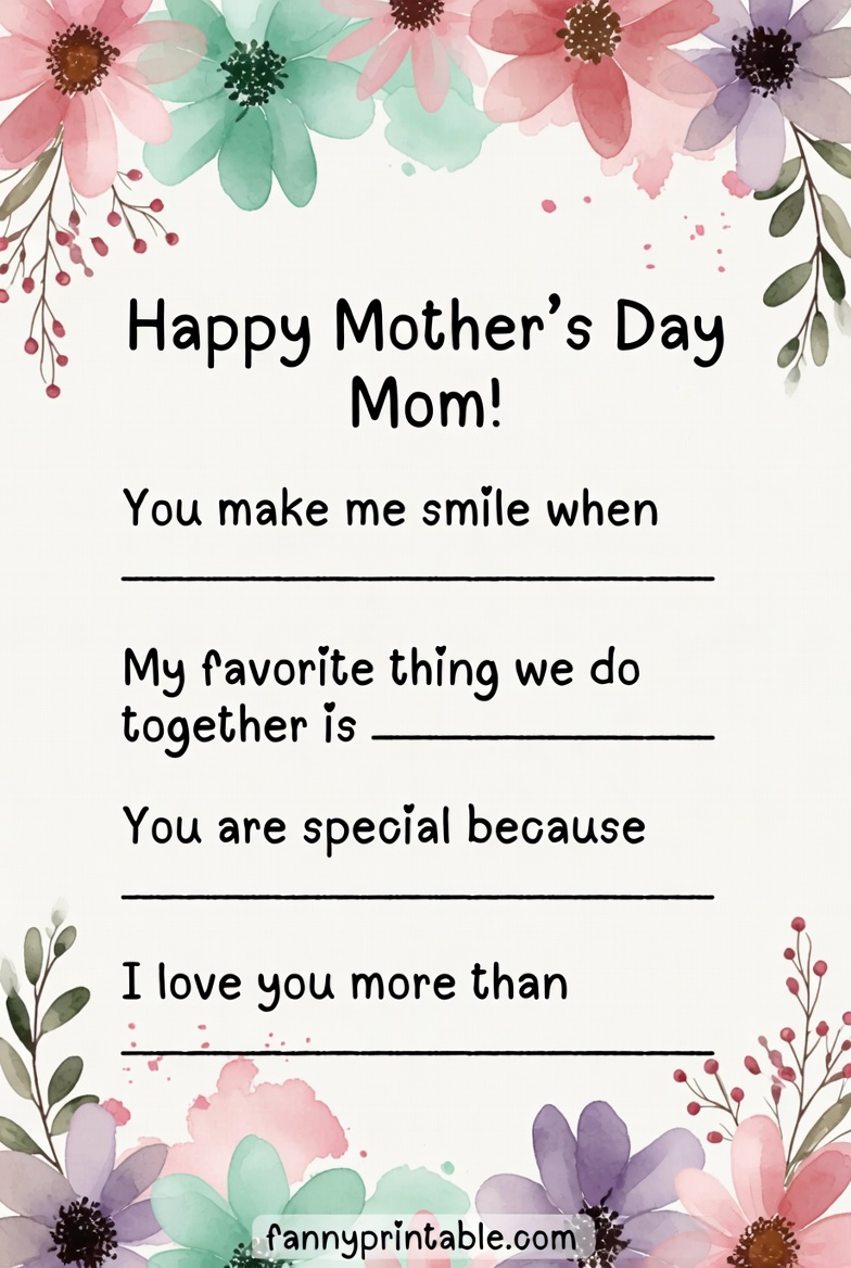 Mother's Day Fill In The Blank Printable Free (4)