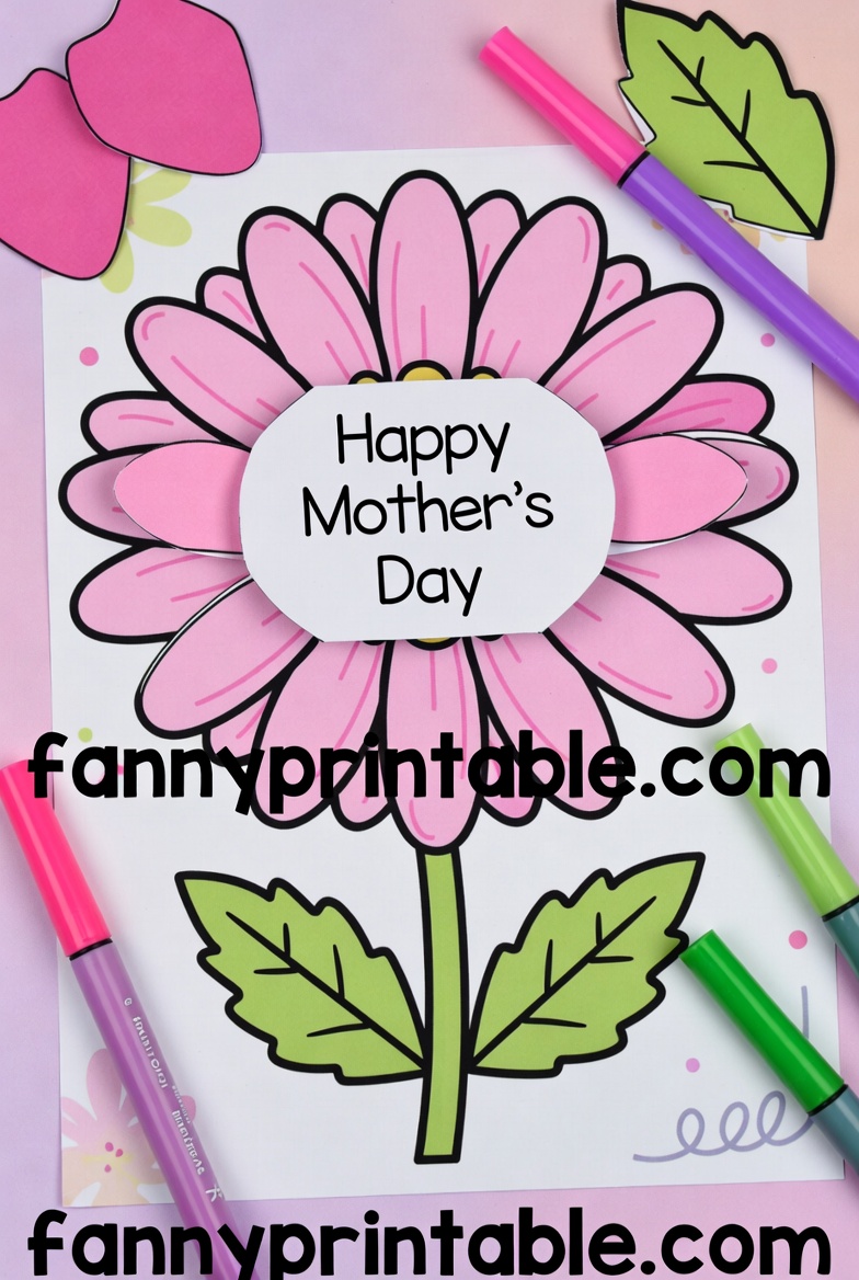 Mother's Day Flower Craft - Fanny Printable (4)
