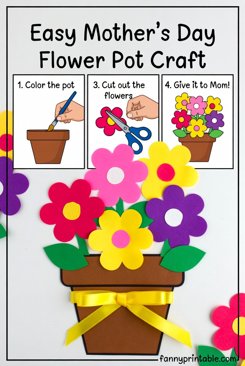 Mother's Day Flower Pot Craft Printable (2)