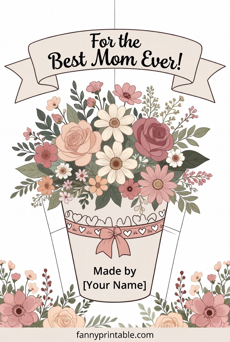 Mother's Day Flower Pot Craft Printable (3)