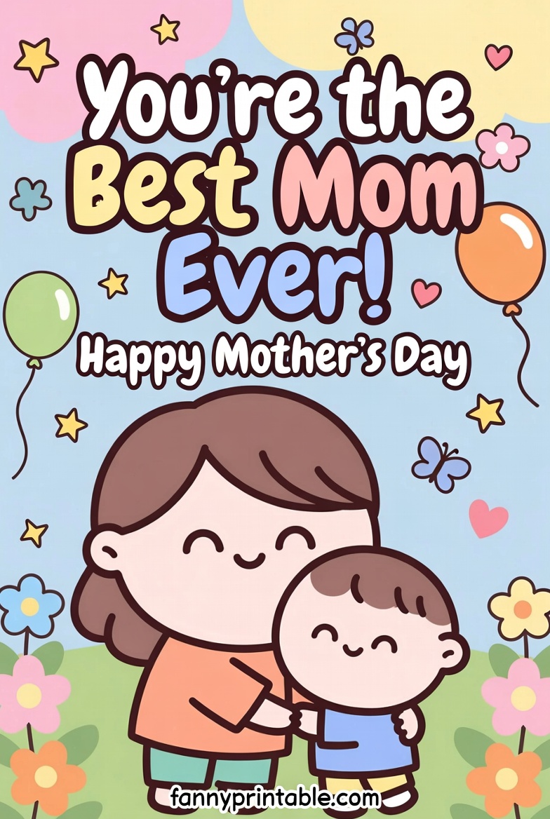 Mother's Day Free Printable Card - Fanny Printable (1)