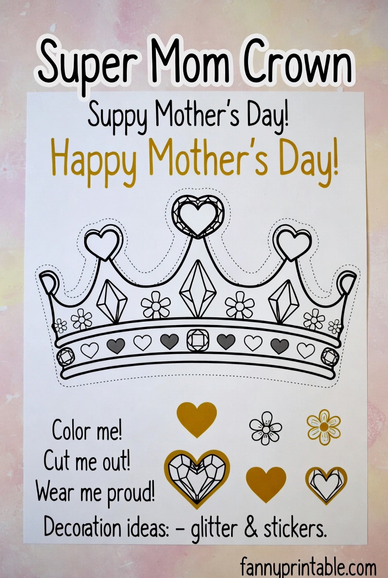 Mothers Day Free Printable Mothers Day Crafts Fanny Printable 4 Mother's Day Free Printable Mothers Day Crafts - Fanny Printable (4)