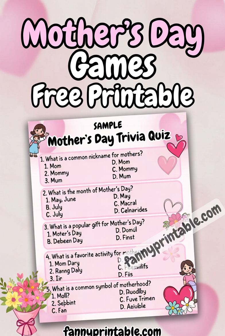 Mother's Day Games Free Printable - Fanny Printable (2)