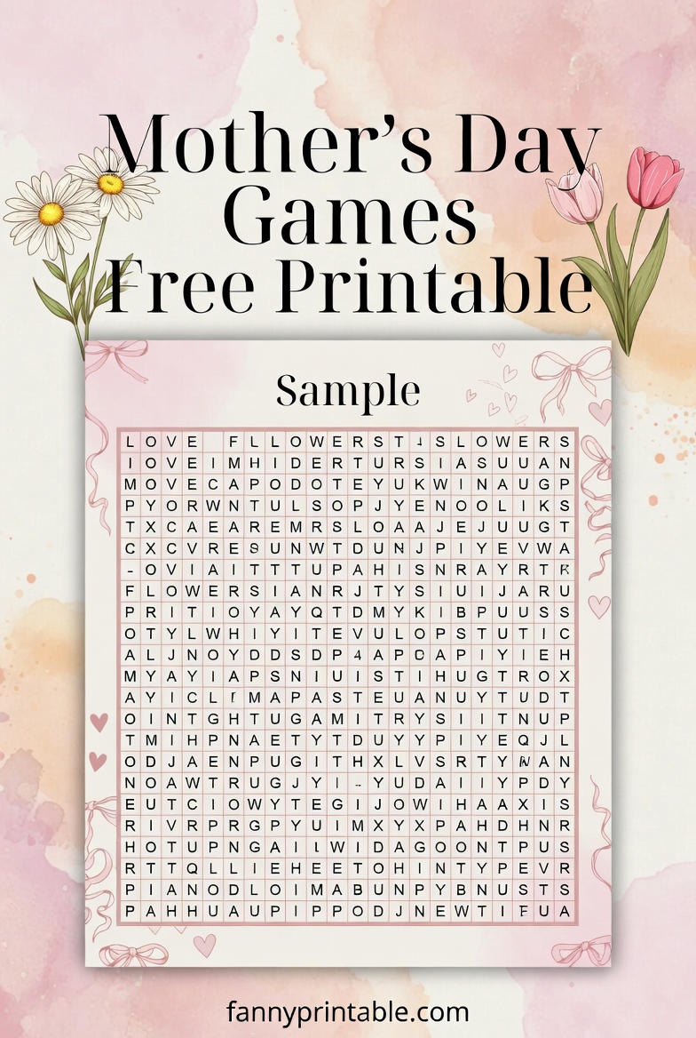 Mother's Day Games Free Printable - Fanny Printable (4)