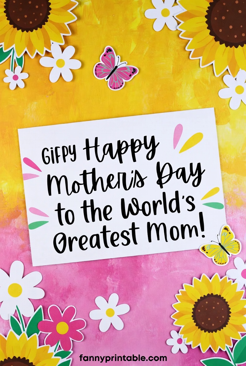 Mother's Day Gift Card - Fanny Printable (1)