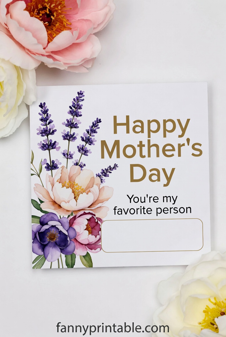 Mother's Day Gift Card - Fanny Printable (3)