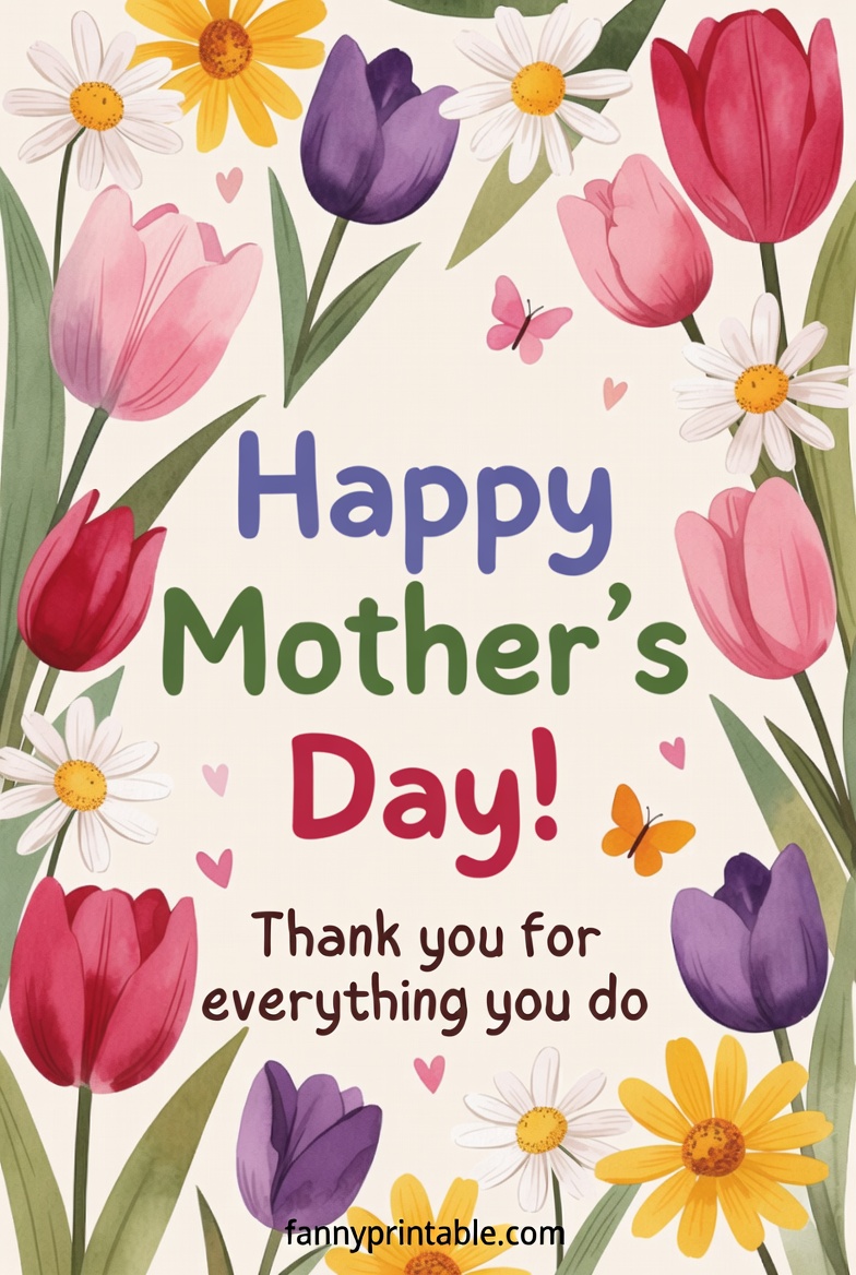 Mother's Day Greeting Card - Fanny Printable (3)