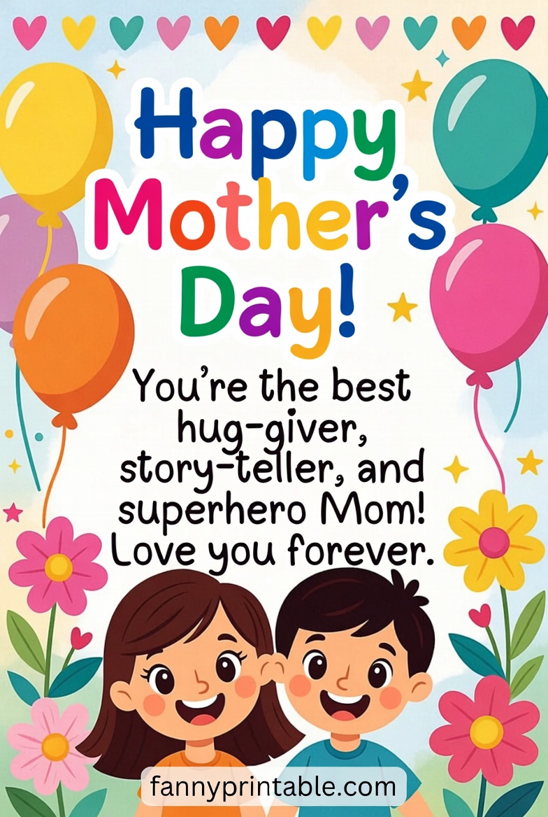 Mother's Day Greetings Messages - Fanny Printable (1)
