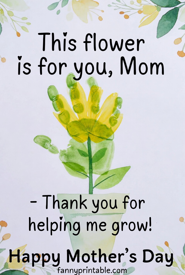 Mother's Day Handprint Craft Printable (2)