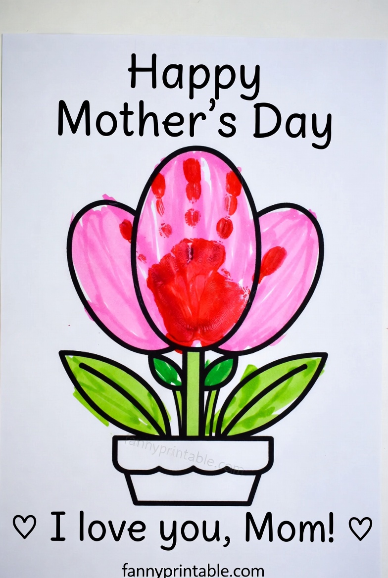 Mother's Day Handprint Craft Printable (4)