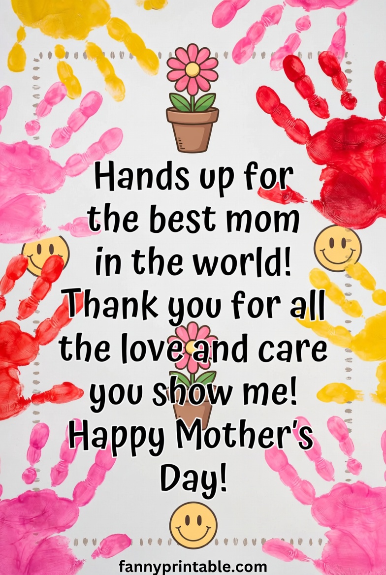 Mother's Day Handprint Poem - Fanny Printable (1)