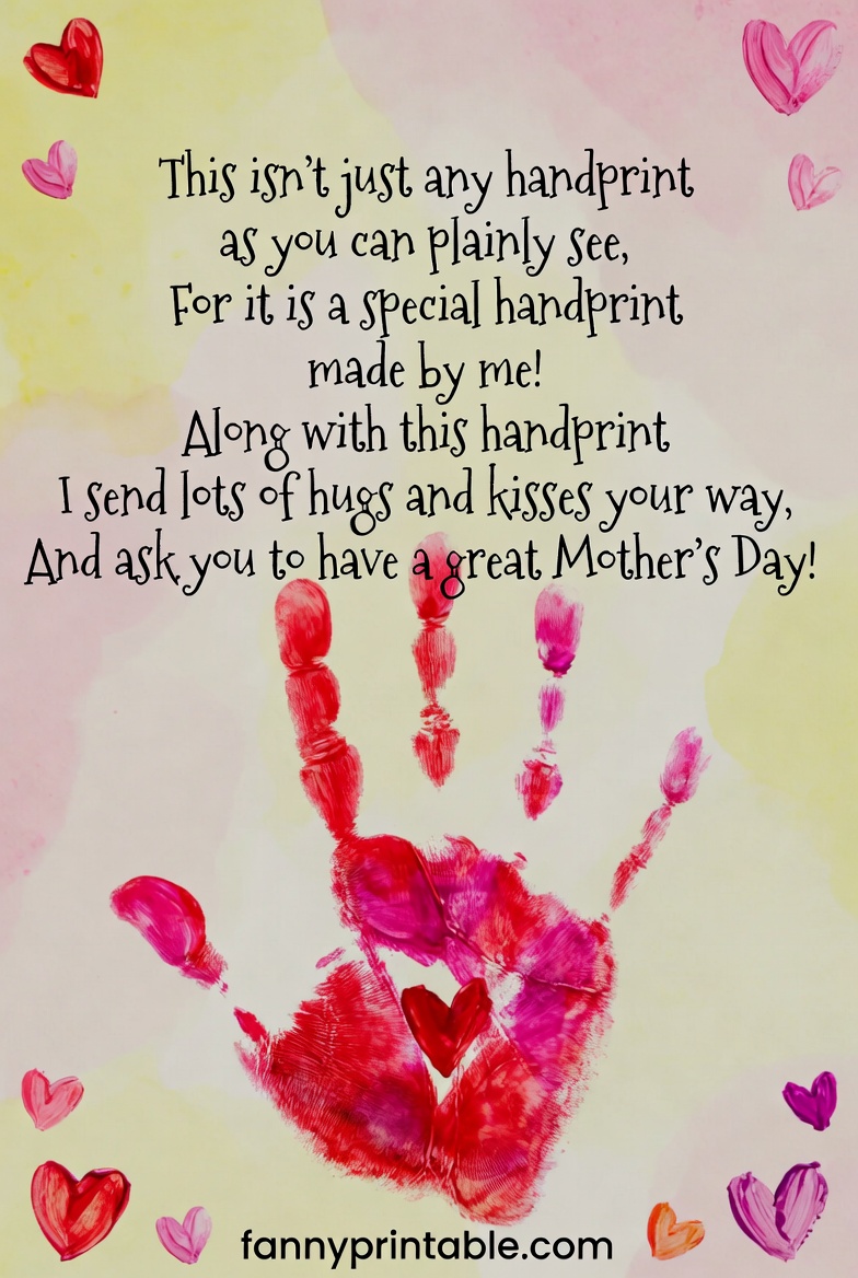 Mother's Day Handprint Poem - Fanny Printable (4)