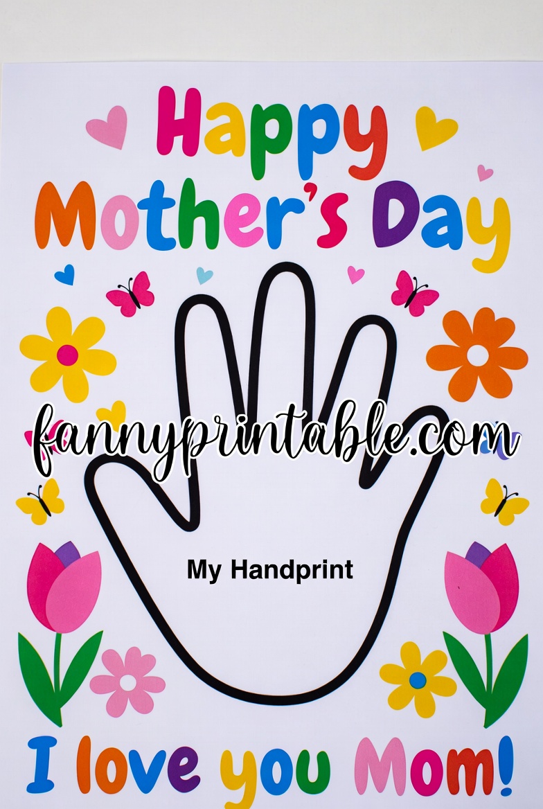 Mother's Day Handprint Printable - Fanny Printable (2)