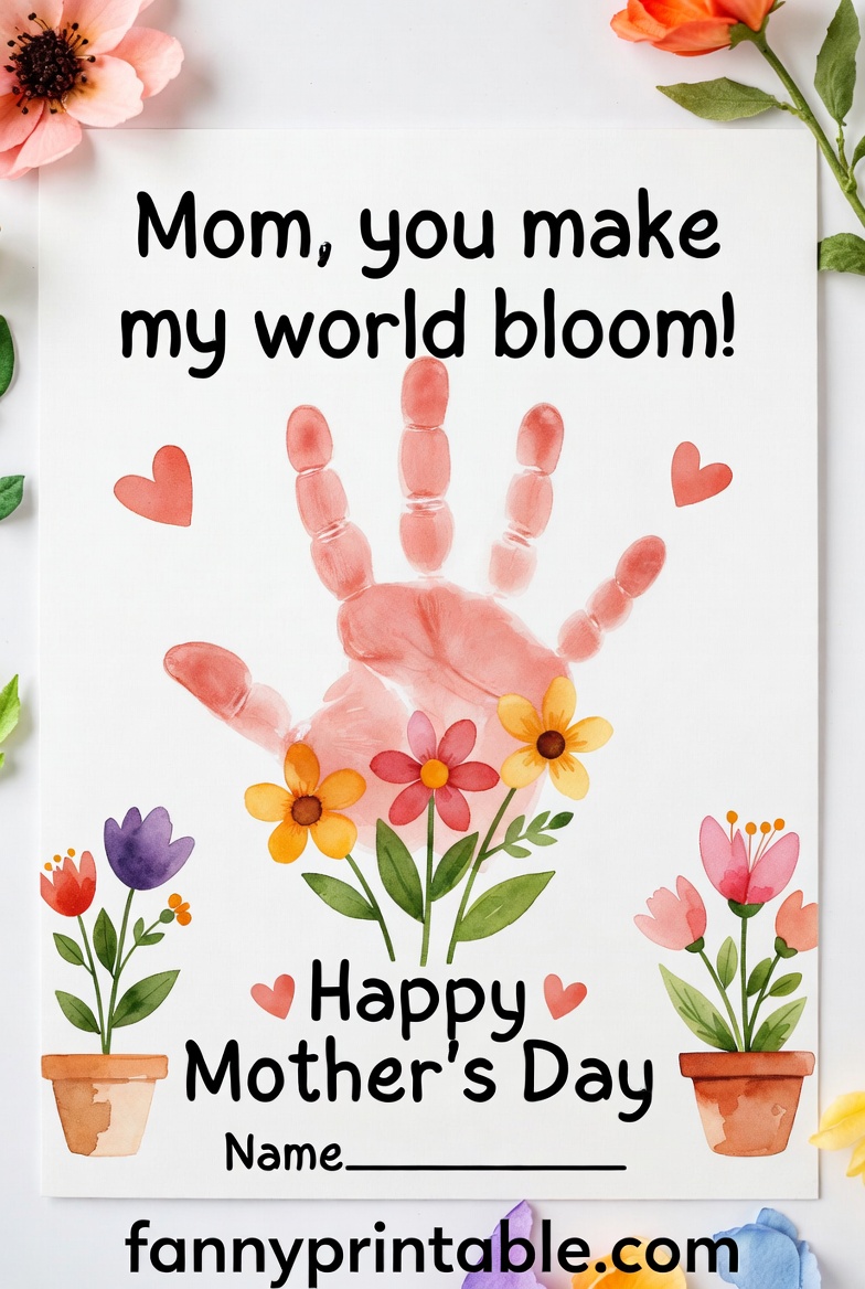 Mother's Day Handprint Printable - Fanny Printable (3)