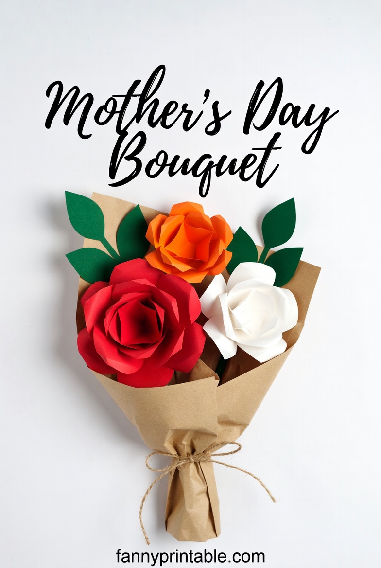 Mother's Day Paper Flower Bouquet Printable (2)