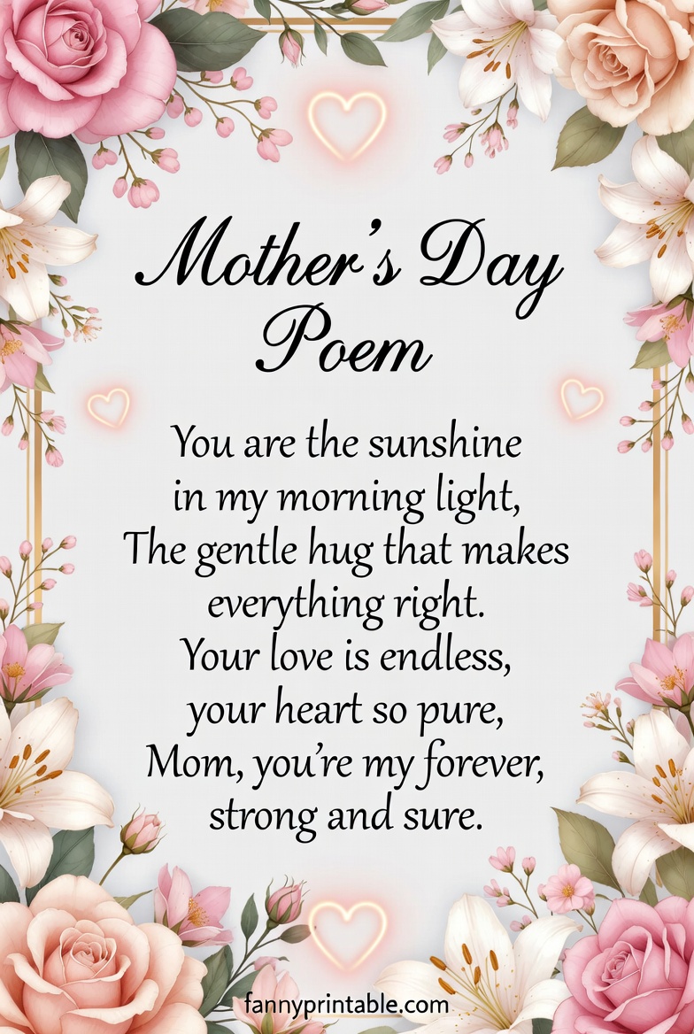 Mother's Day Poem - Fanny Printable (1)