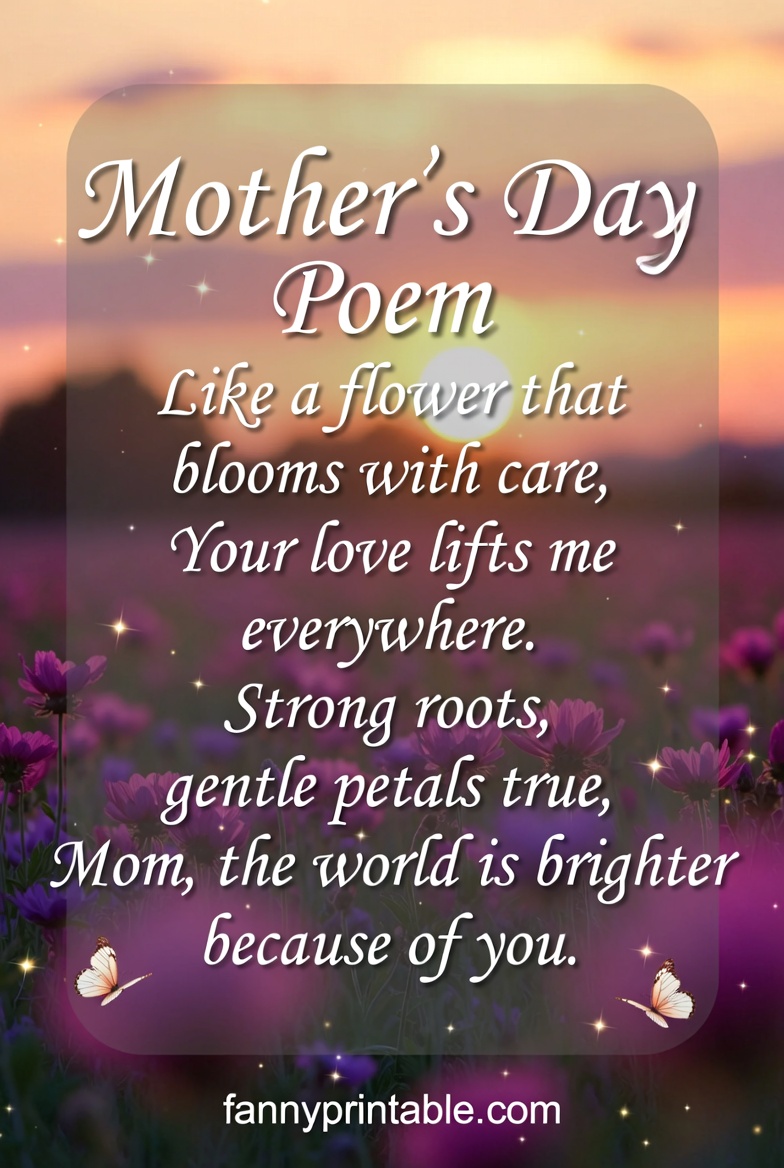 Mother's Day Poem - Fanny Printable (2)