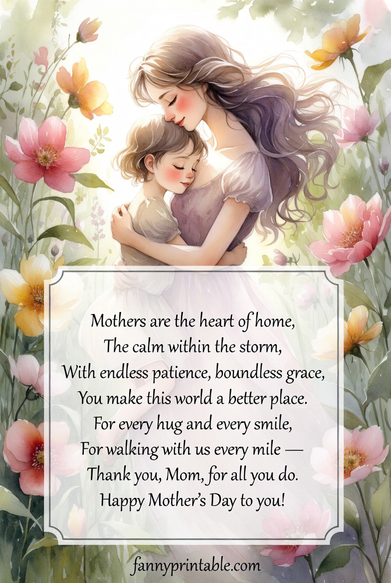 Mother's Day Poem For All Mothers - Fanny Printable (3)