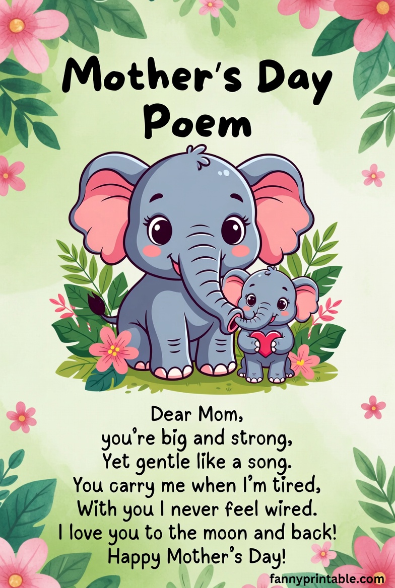 Mother's Day Poem For Kids - Fanny Printable (2)