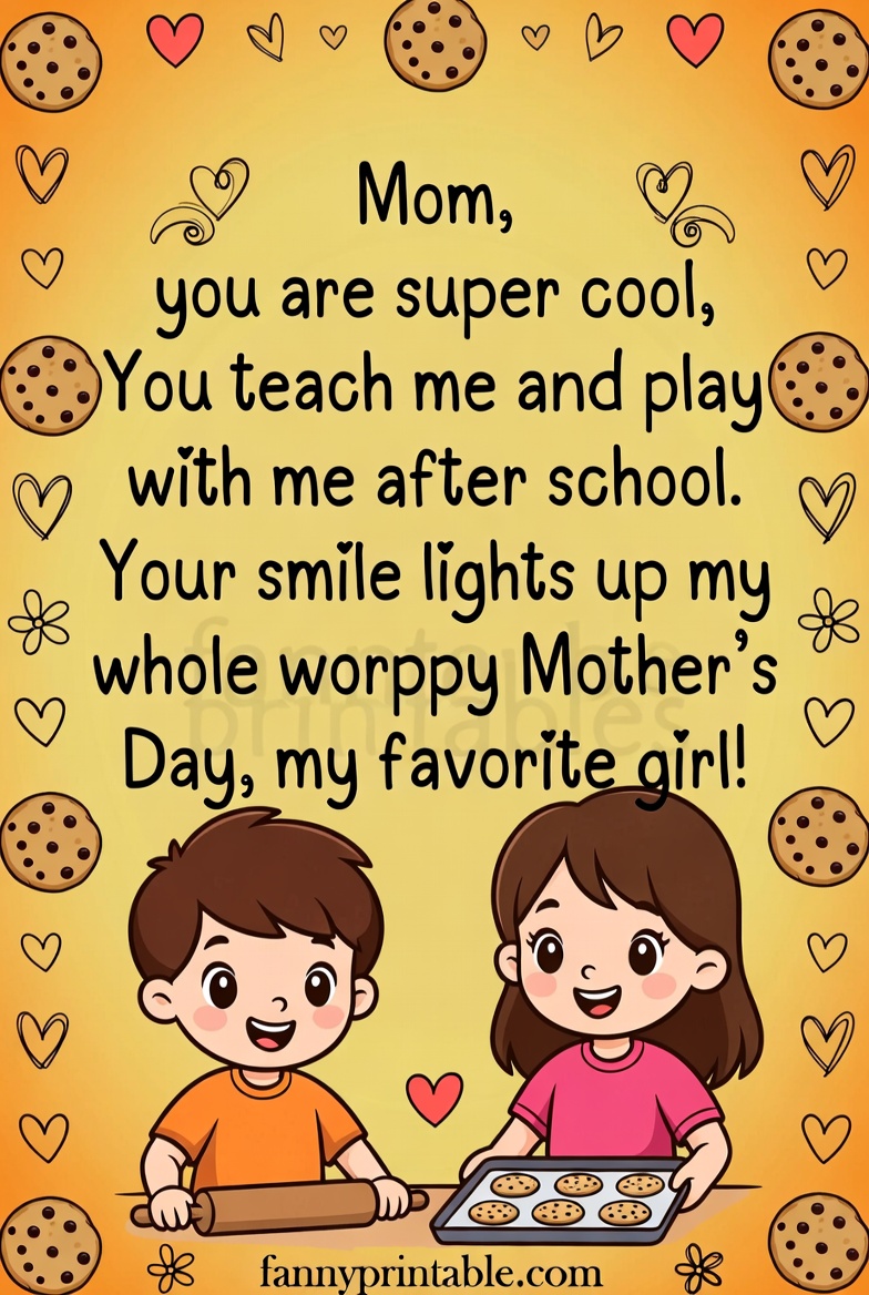 Mother's Day Poem From Child - Fanny Printable (4)