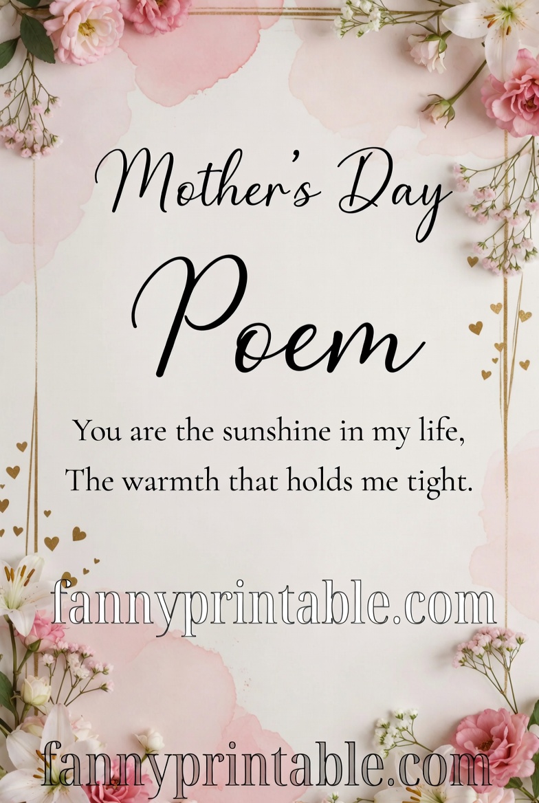 Mother's Day Poems - Fanny Printable (2)