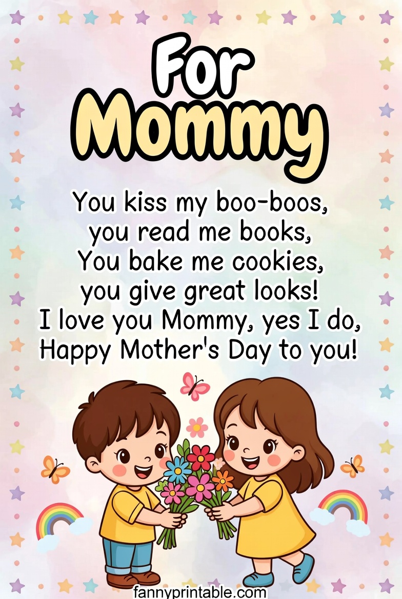 Mother's Day Poems For Preschoolers - Fanny Printable (3)