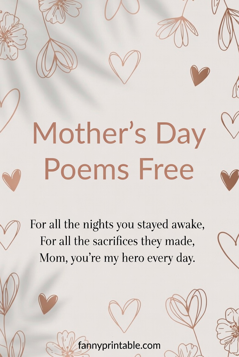 Mother's Day Poems Free - Fanny Printable (4)