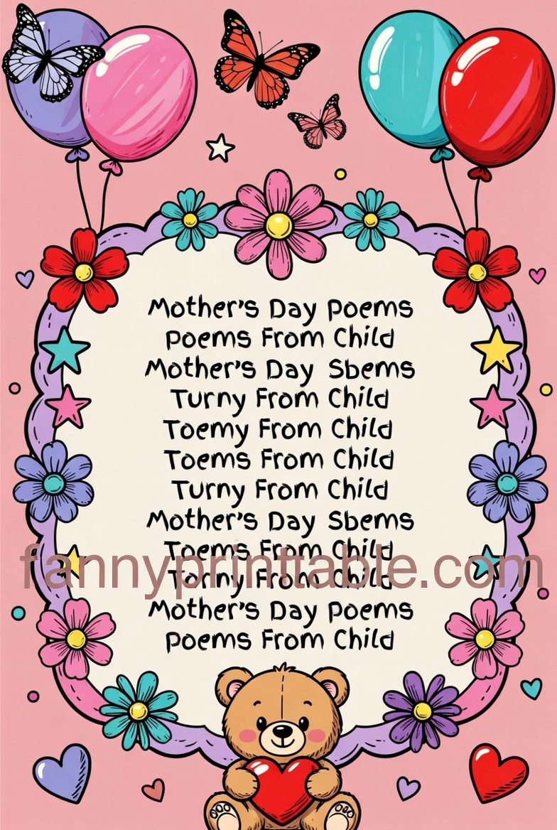 Mother's Day Poems From Child - Fanny Printable (2)