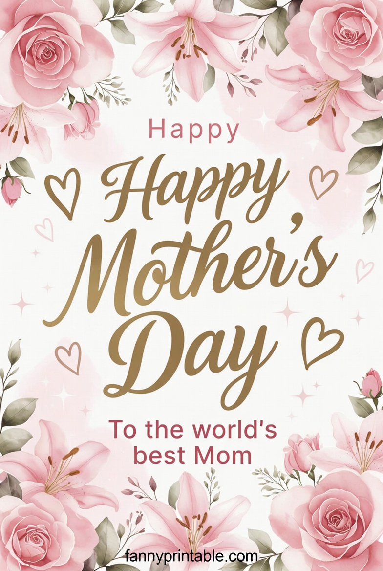 Mothers Day Printable Card Fanny Printable 1 Mother's Day Printable Card - Fanny Printable (1)