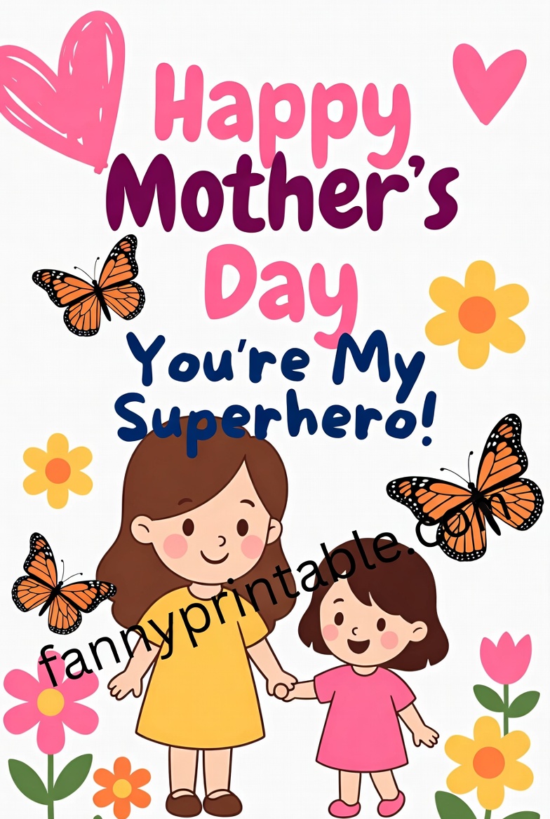 Mothers Day Printable Card Fanny Printable 2 Mother's Day Printable Card - Fanny Printable (2)