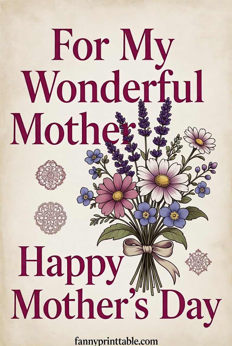 Mothers Day Printable Card Fanny Printable 3 Mother's Day Printable Card - Fanny Printable (3)