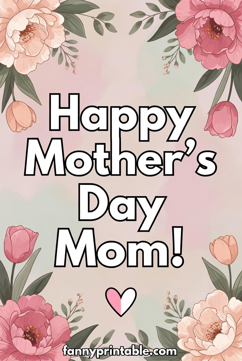 Mothers Day Printable Card Fanny Printable 4 Mother's Day Printable Card - Fanny Printable (4)